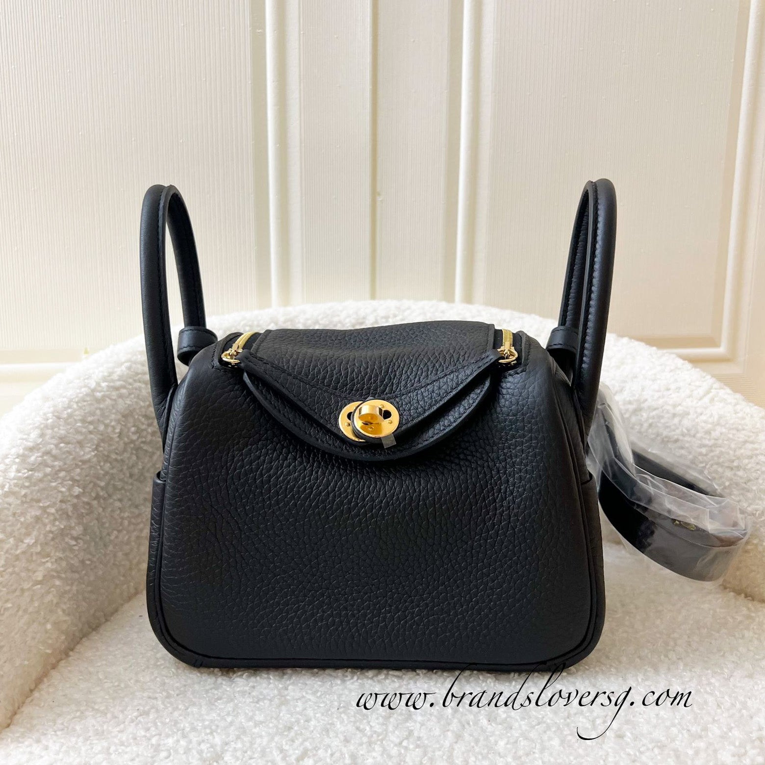 Hermes Mini Lindy Noir Clemence PHW RJL1014