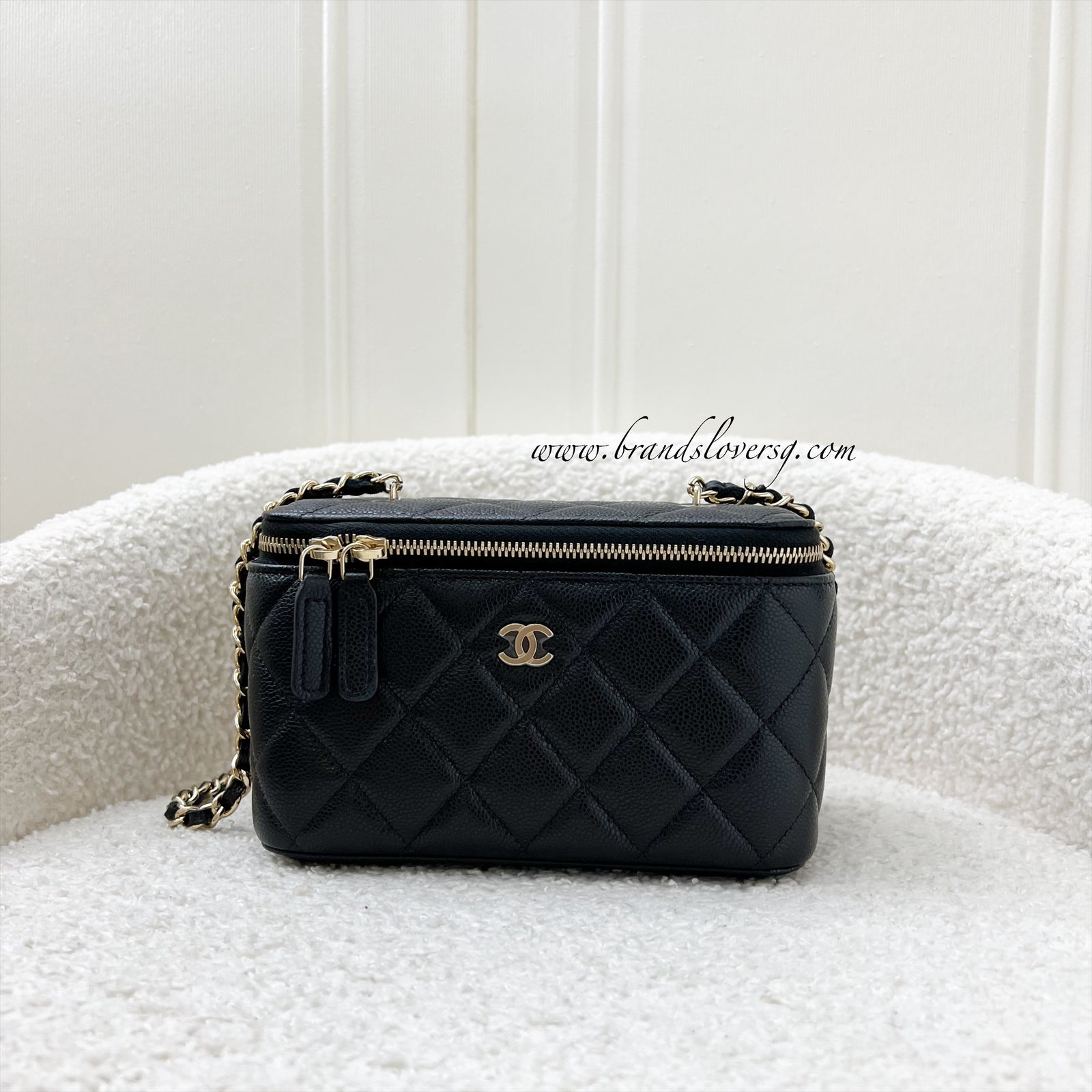 Chanel Classic Small Vanity in Black Caviar and LGHW