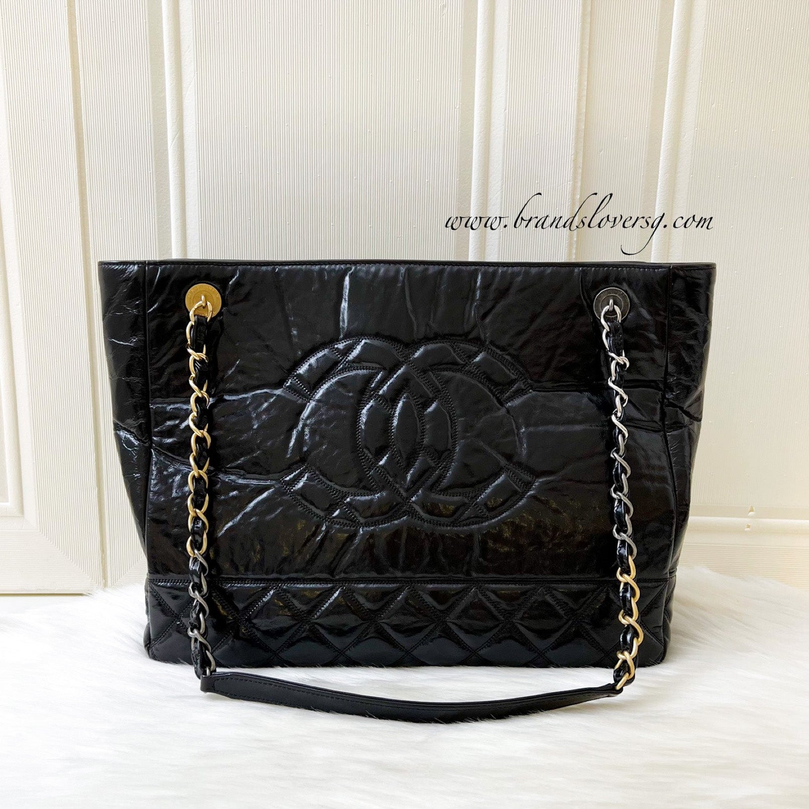 Black Boy Chanel Clutch With Shiny Goldtone Chain (Rented Out)