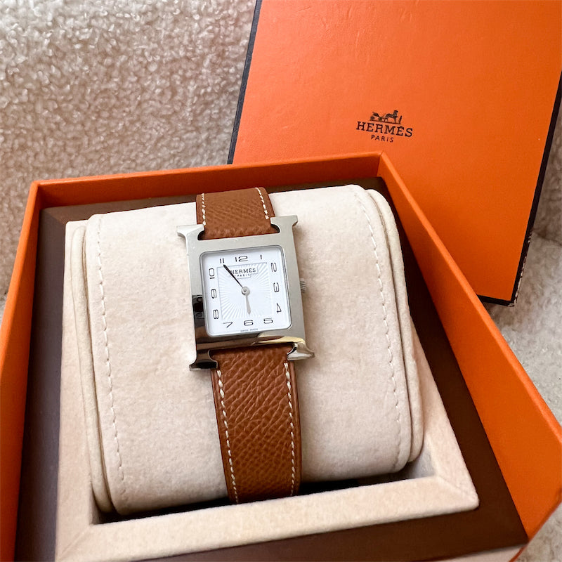 Hermès Heure H Watch Gold Epsom Calfskin Strap