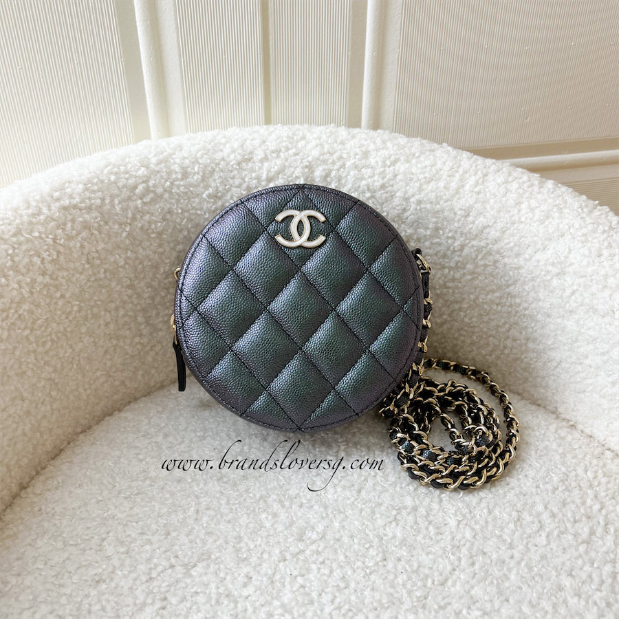 Chanel round clutch on chain sale