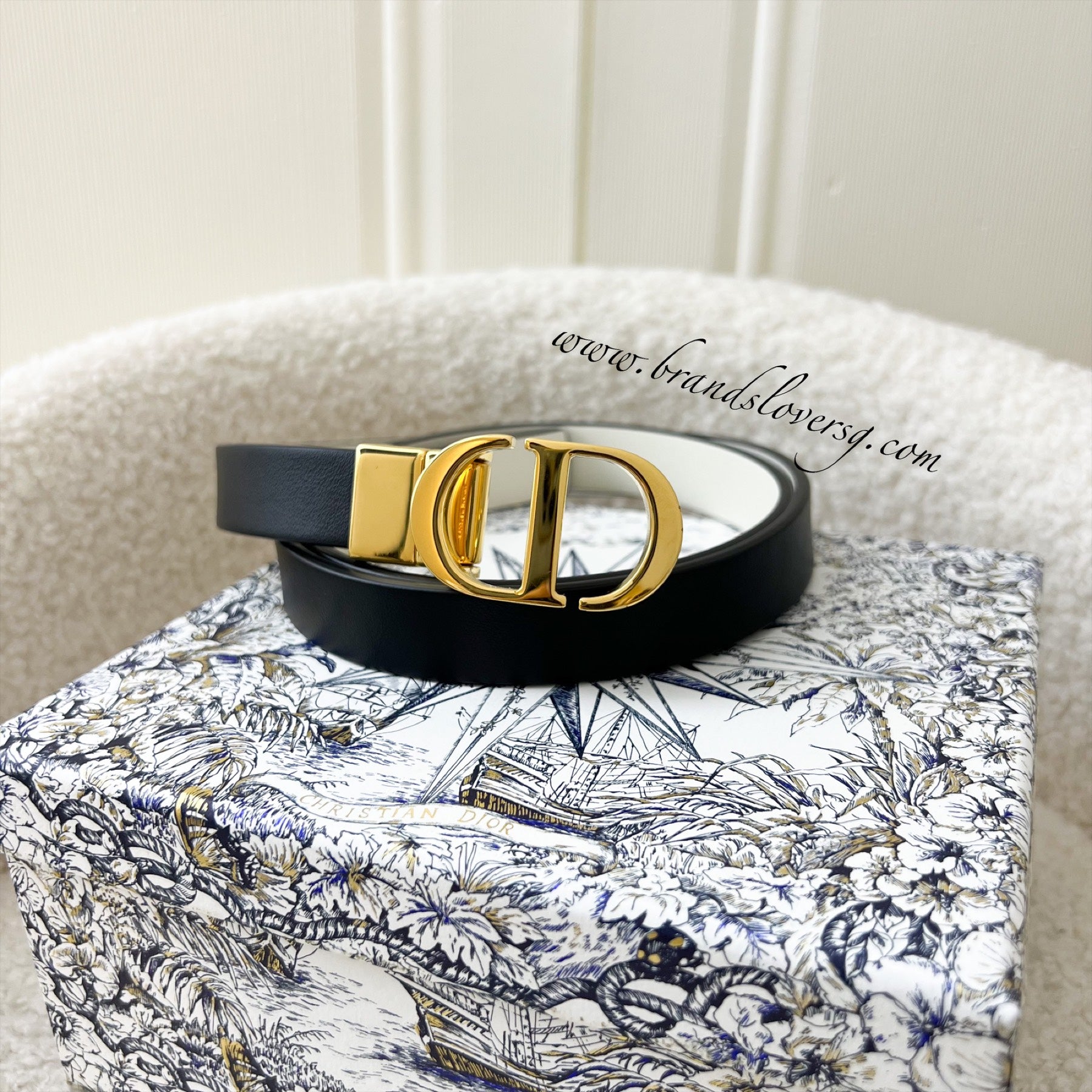 Black dior outlet belt