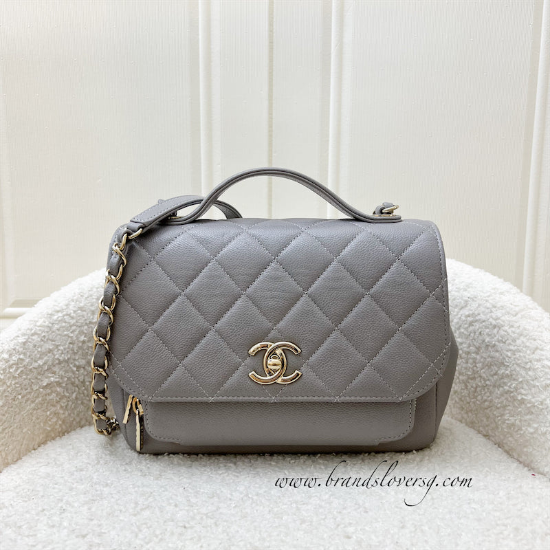 Chanel Medium Business Affinity Flap in 21B Grey Caviar and LGHW – Brands  Lover