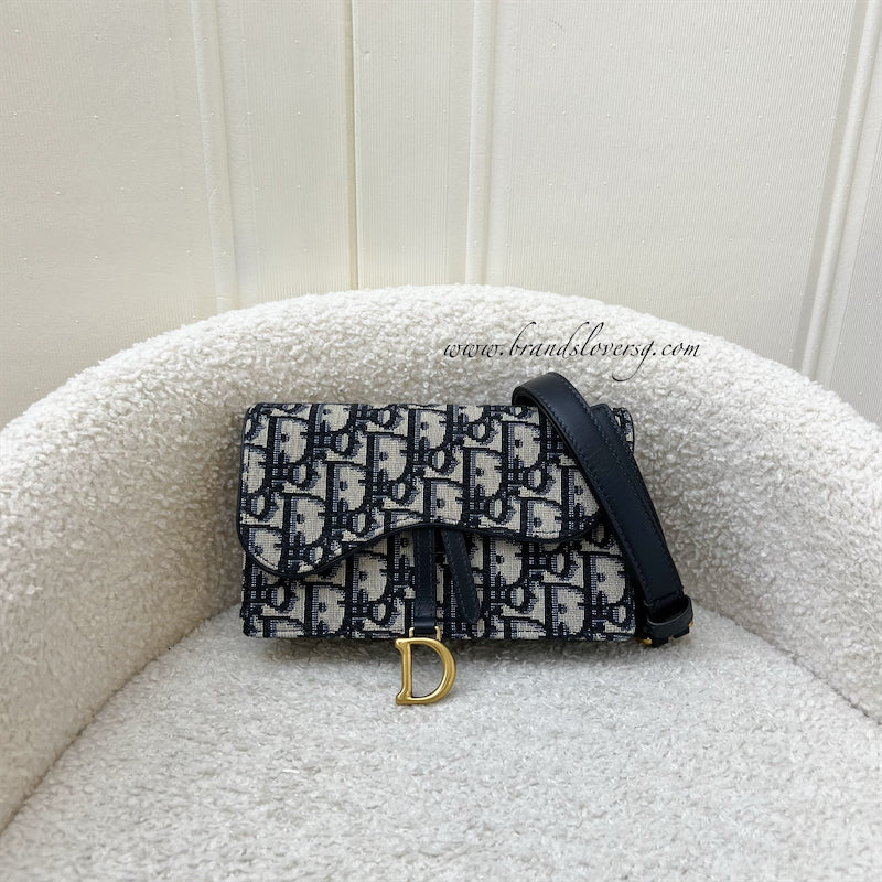 Saddle Belt Pouch Blue Dior Oblique Jacquard Dior // Blue Oblique