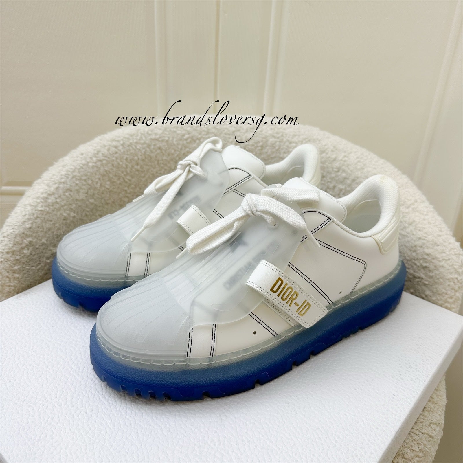 期間限定キャンペーン White in Sneakers Dior-ID Dior and Lover Brands – 37 Sz Blue 靴