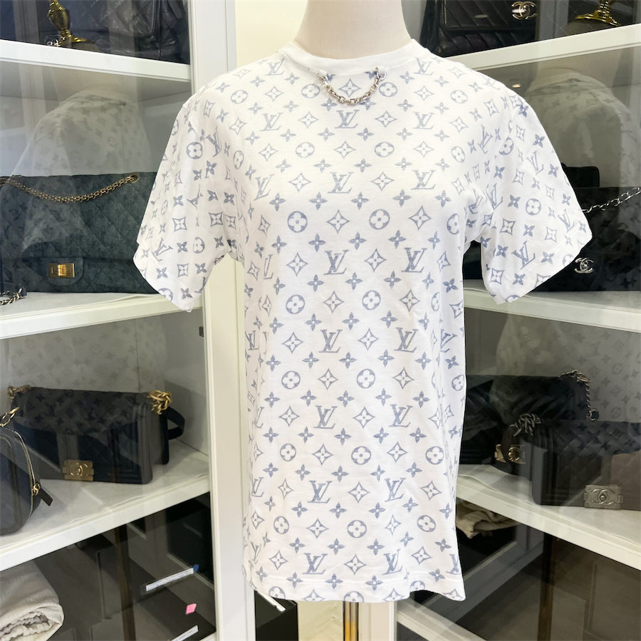 LV Escale Printed T-shirt in White 100% Cotton