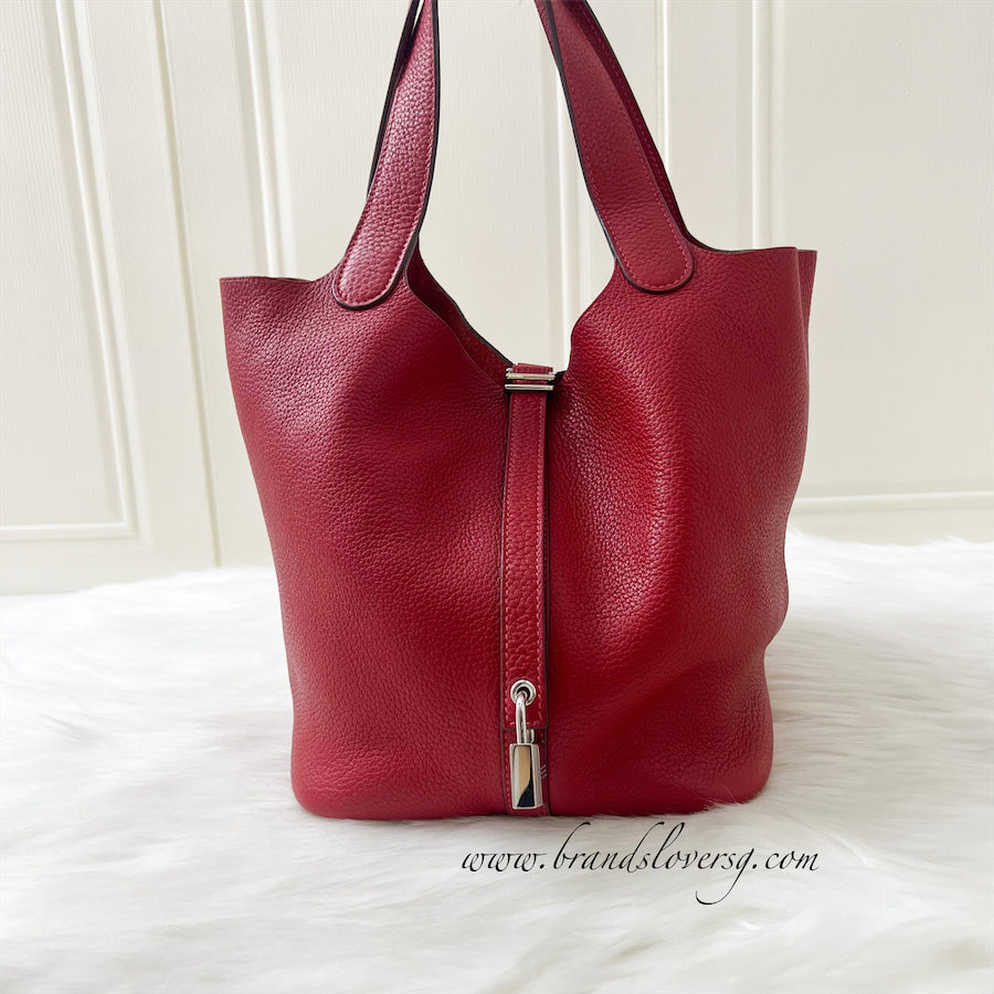 Hermes, Bags, Hermes Picotin Lock Bag Clemence Pm Red