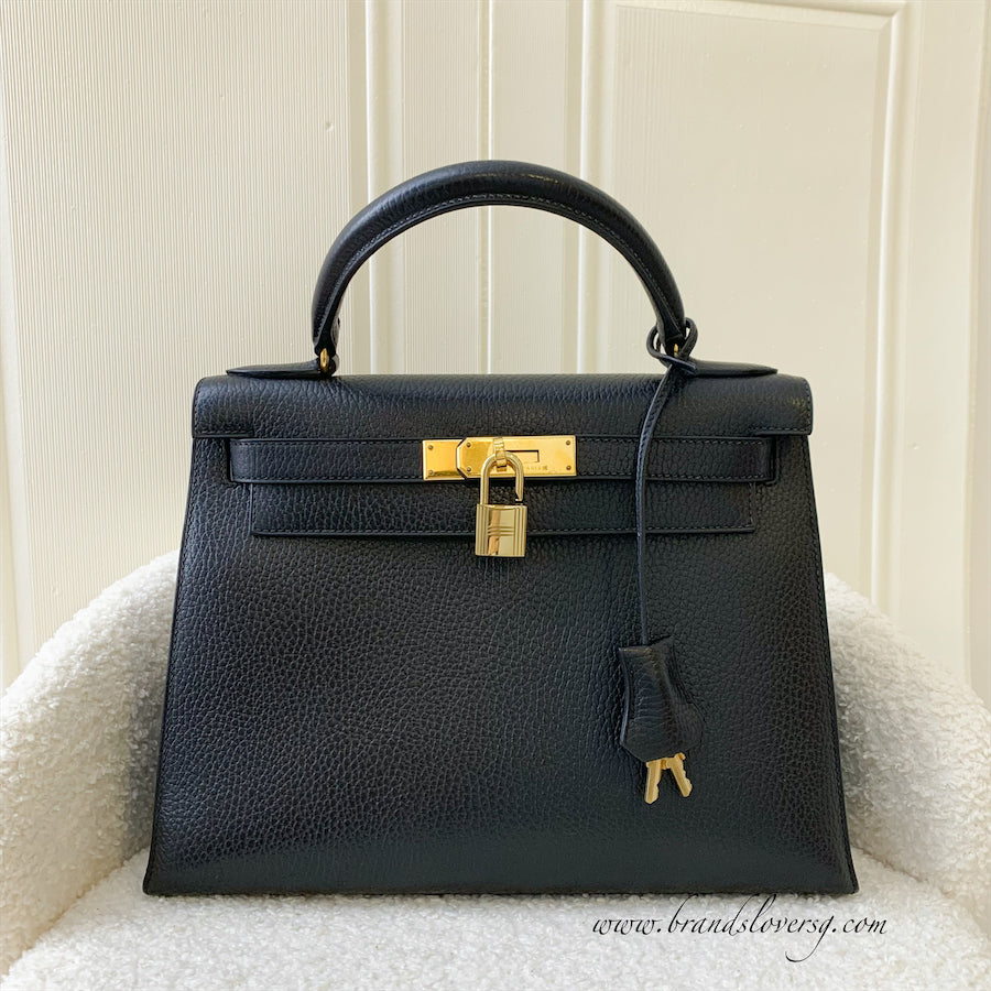 Hermes Kelly 28 Black Ardennes