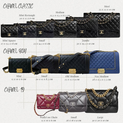 Chanel Bags Size Guide