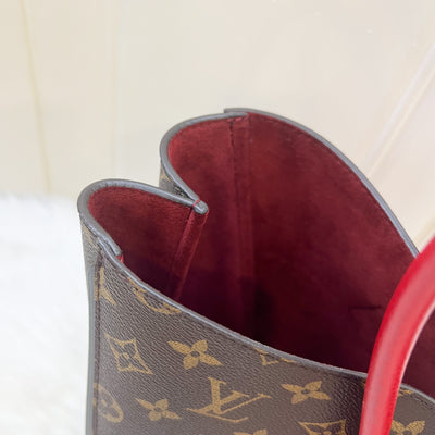 Louis Vuitton LV Kimono Tote Bag in Monogram Canvas, Red Leather and GHW