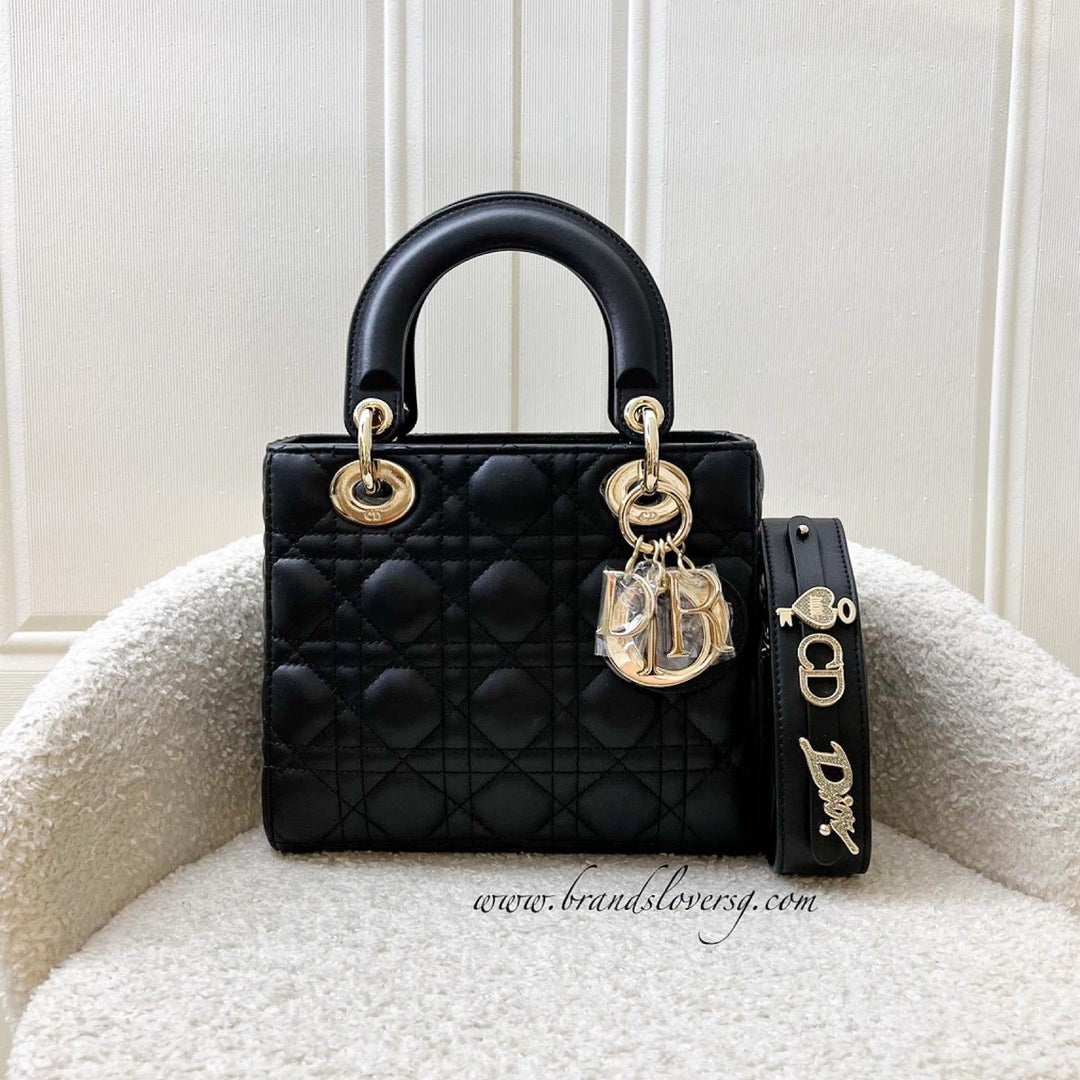 Dior Lady Dior My ABCDior Small Bag in Black Lambskin and LGHW