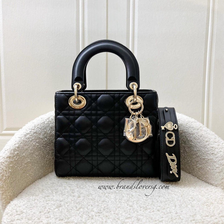 Dior Lady Dior My ABCDior Small Bag in Black Lambskin and LGHW