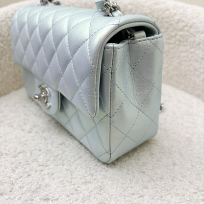 Chanel Mini Rectangle Flap in 21K Iridescent Blue Calfskin and SHW