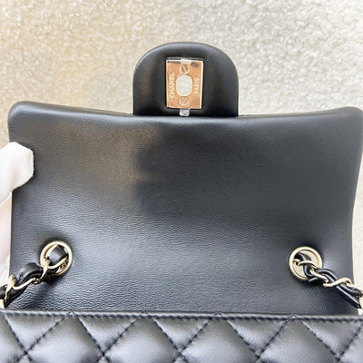 Chanel Classic Mini Rectangle Flap in Black Lambskin and LGHW