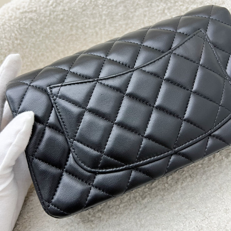 Chanel Mini Rectangle Flap in Black Lambskin and LGHW