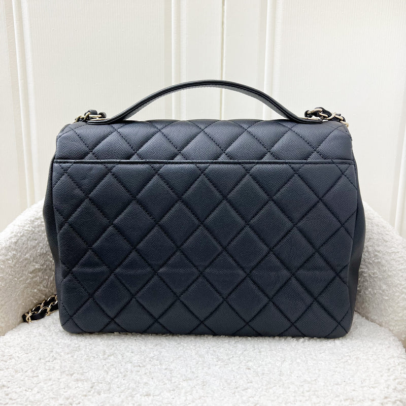 Chanel Large Business Affinity Flap in Black Caviar and LGHW