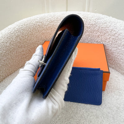 Hermes Roulis Slim in Bleu de France Evercolor Leather and PHW
