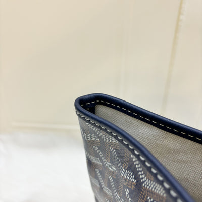 Goyard Saint Louis PM Tote in Navy Signature Goyardine Canvas