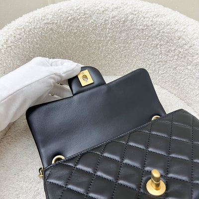 Chanel Pearl Crush Mini Rectangular Flap in Black Lambskin and AGHW (Model: AS1787)