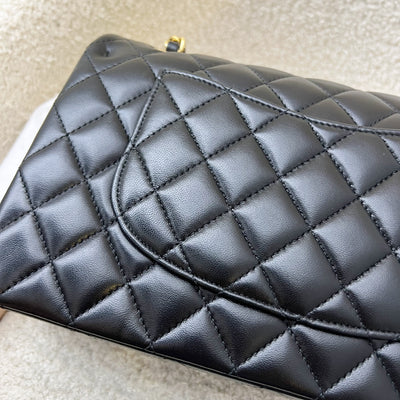 (June 2024 Receipt) Chanel Medium Classic Flap CF in Black Lambskin and GHW (Model: A01112)