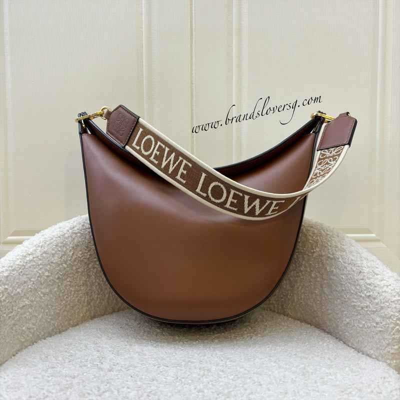 Loewe Luna Shoulder Bag in Tan / Brown Calfskin and GHW