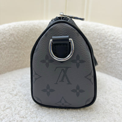 LV Keepall XS in Eclipse Reverse Monogram Canvas and Gunmetal HW