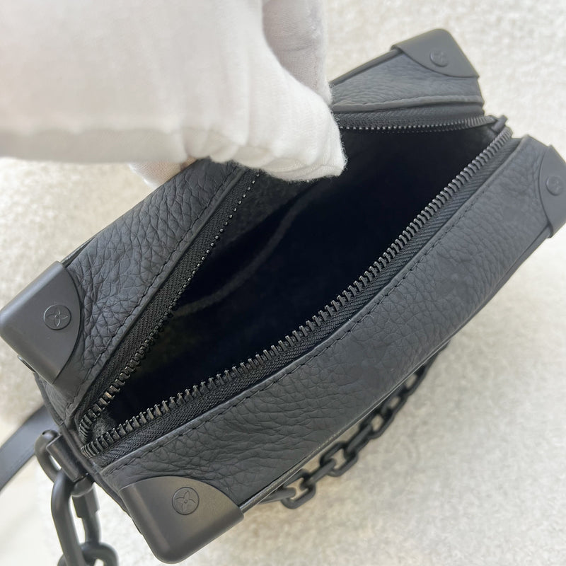 LV Mini Soft Trunk in Black Monogram Embossed Taurillon Calfskin and Black HW