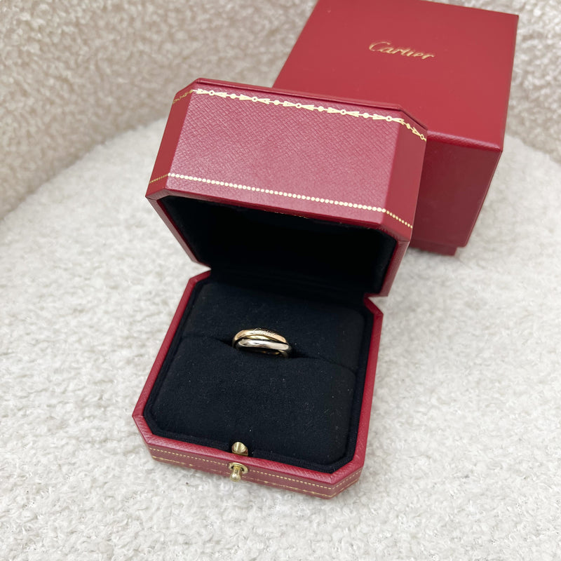 Cartier Trinity Ring in 18K Yellow Gold, White Gold and Rose Gold Sz 50