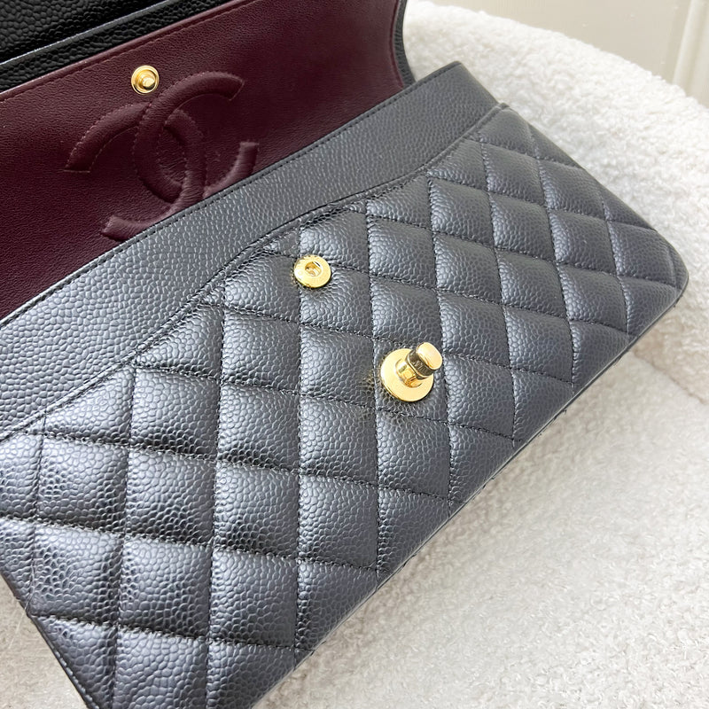 Chanel Medium Classic Flap CF in Black Caviar and GHW