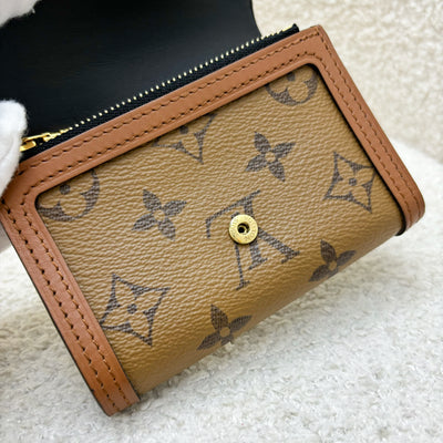 LV Dauphine Compact Wallet in Reverse Monogram, Monogram Canvas and GHW