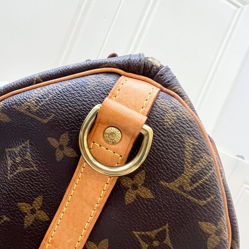 LV World Tour Speedy Bandouliere 30 in Monogram Canvas and GHW