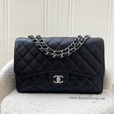 Chanel Jumbo Classic Flap SF in Black Caviar and SHW