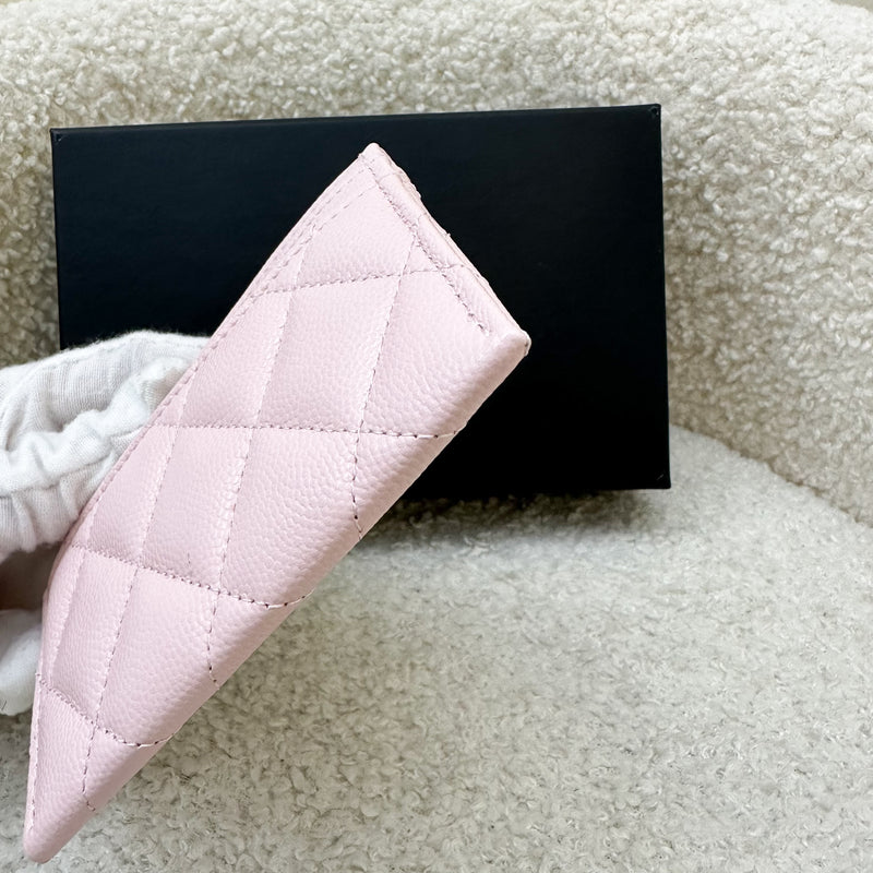 Chanel Classic Flat Card Holder in 22S Pink Caviar LGHW