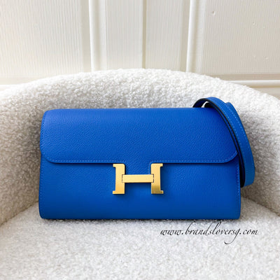 Hermes Constance to Go WOC in Bleu Evercolor Leather and GHW