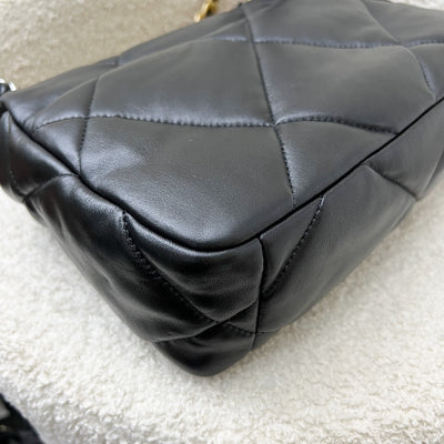 Chanel 19 Small Flap in Black Lambskin and 3-tone HW