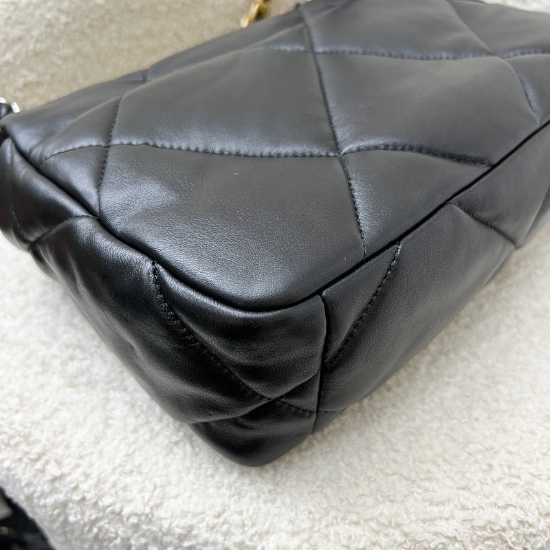 Chanel 19 Small Flap in Black Lambskin and 3-tone HW