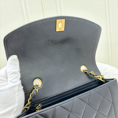 Chanel Small 22cm Diana Flap in Black Lambskin and 24K GHW