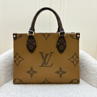 LV Onthego PM in Monogram and Reverse Monogram Canvas and GHW