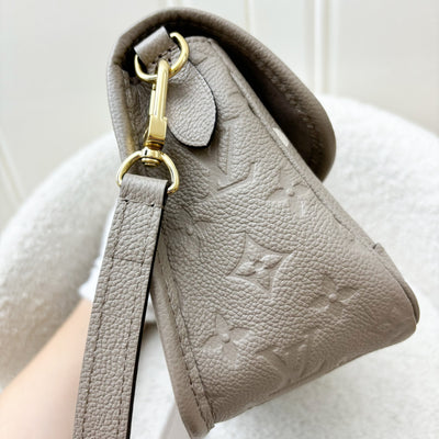 LV Diane PM in Tourterelle (Grey) / Creme Giant Monogram Empreinte Leather and GHW