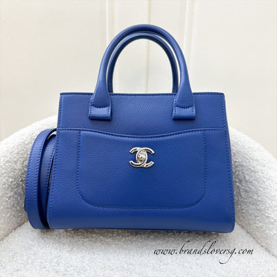 Chanel Neo Executive Mini Tote in Blue Caviar and SHW