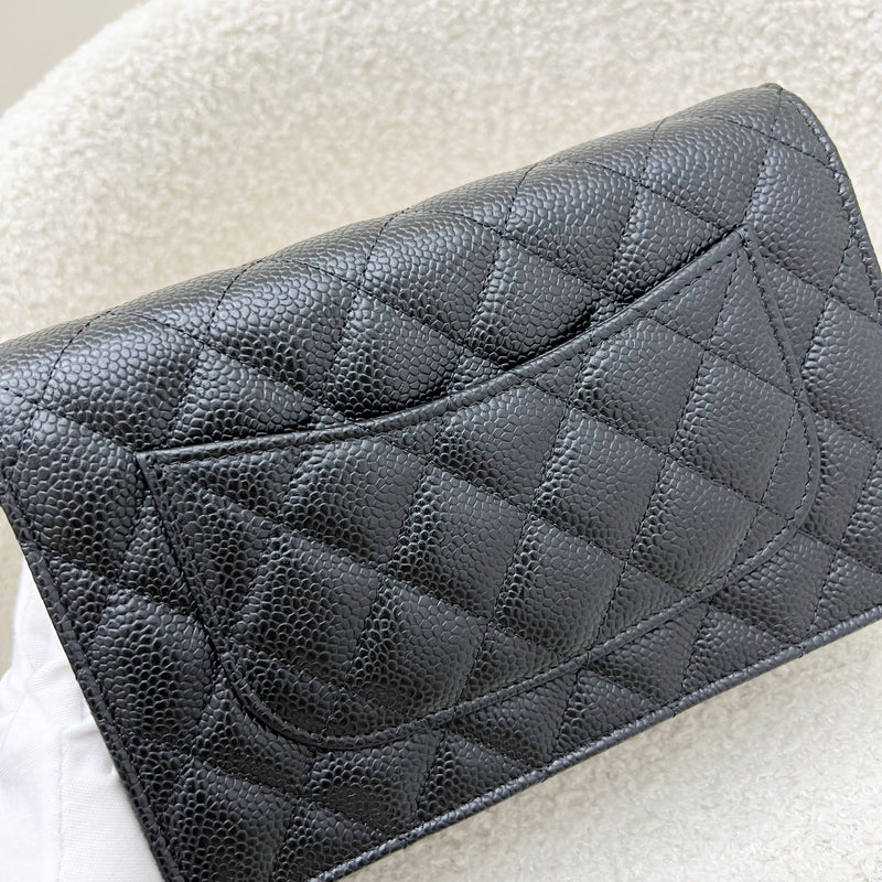 Chanel Classic Wallet on Chain WOC in Black Caviar and GHW