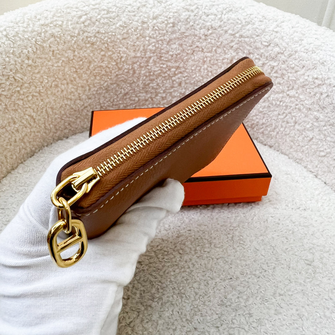 Hermes Zipengo II Chaine d'Ancre Wallet in Gold Evercolor and GHW – Brands  Lover