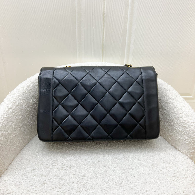 Chanel Medium Vintage Diana Flap in Black Lambskin and 24K GHW