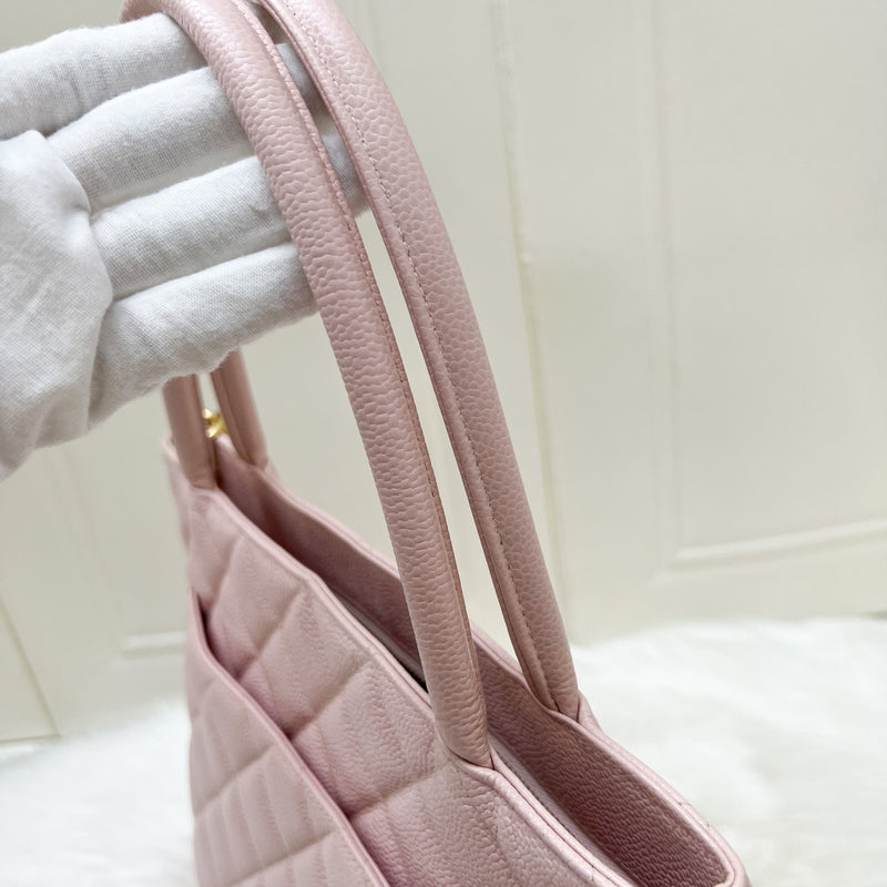 Chanel Vintage Medallion Tote in Sakura Pink Caviar and GHW