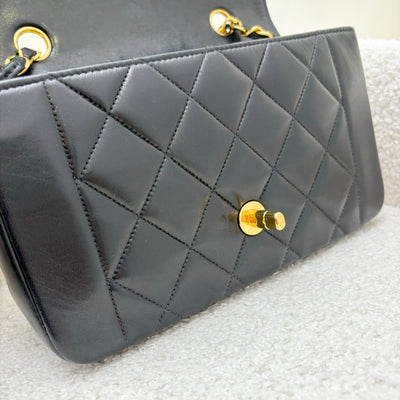 Chanel Small 22cm Diana Flap in Black Lambskin and 24K GHW