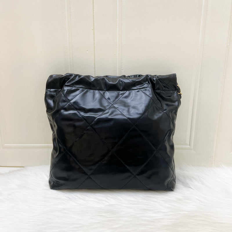 Chanel 22 Small Hobo Bag in Black Calfskin and AGHW