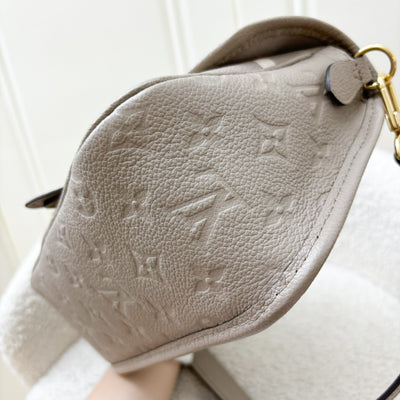 LV Diane PM in Tourterelle (Grey) / Creme Giant Monogram Empreinte Leather and GHW