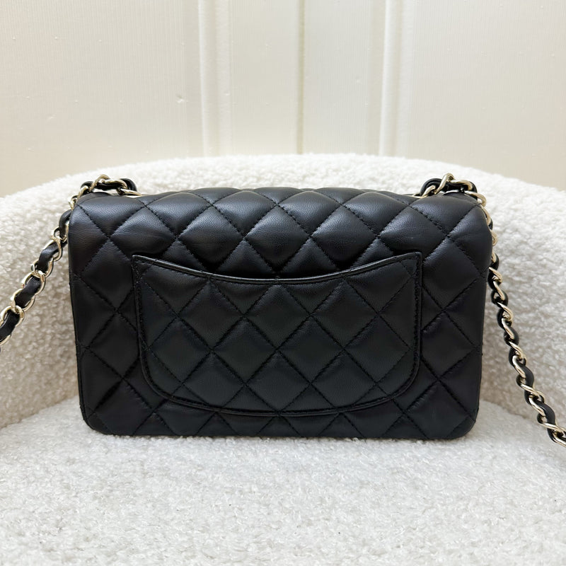 Chanel Classic Mini Rectangle in Black Lambskin and LGHW