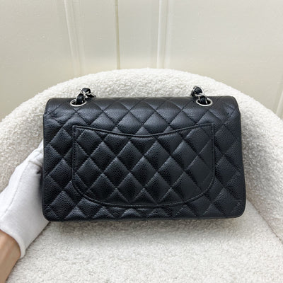 Chanel Small Classic Flap CF in Black Caviar and SHW