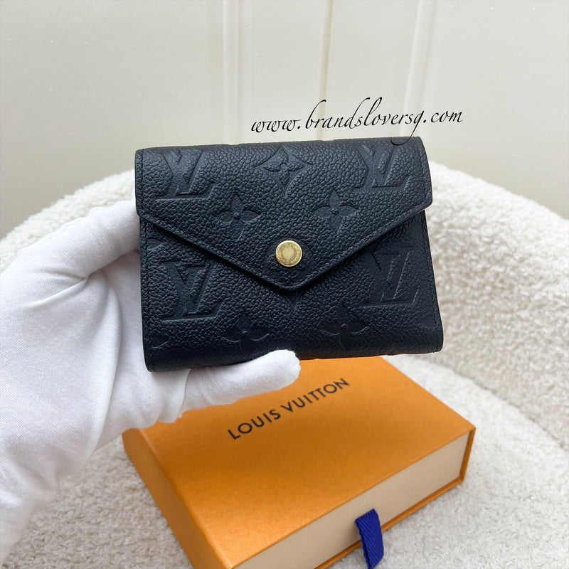 LV Victorine Wallet in Black Empreinte Leather and GHW